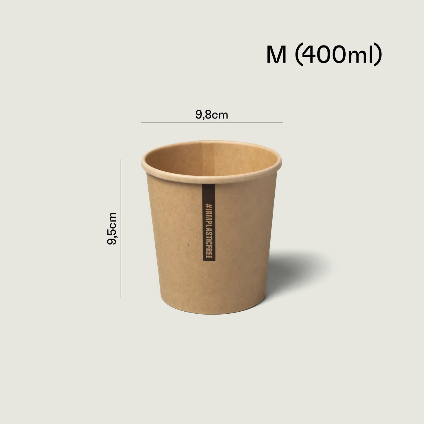 Suppenbecher aus Kraftpapier (braun)