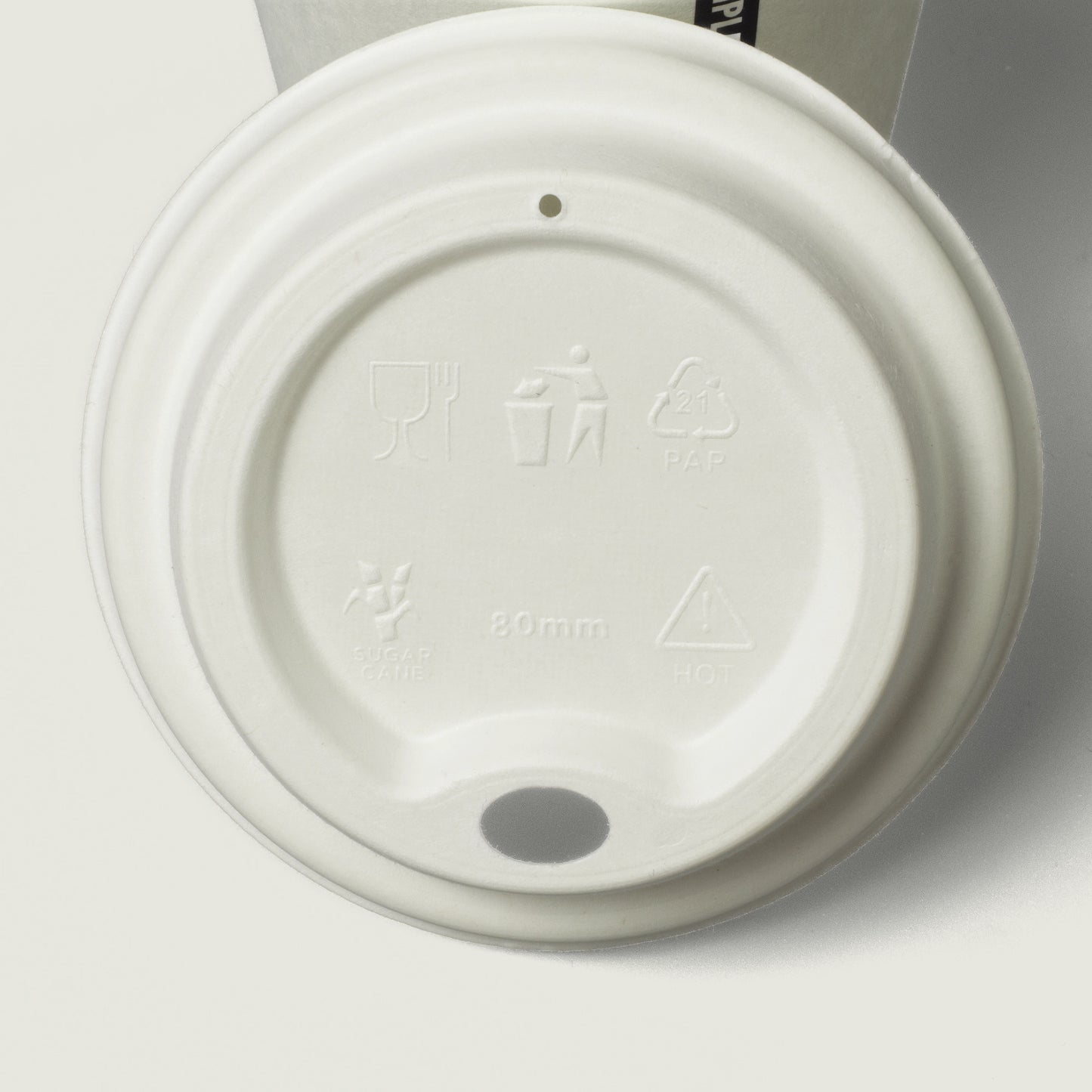 Deckel aus Bagasse für Coffee-To-Go-Becher