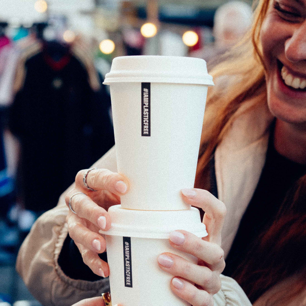 Deckel aus Holzfasern für Coffee-To-Go-Becher (100 Stück)
