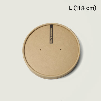Coperchi di carta kraft per vaschette da minestra (marrone)