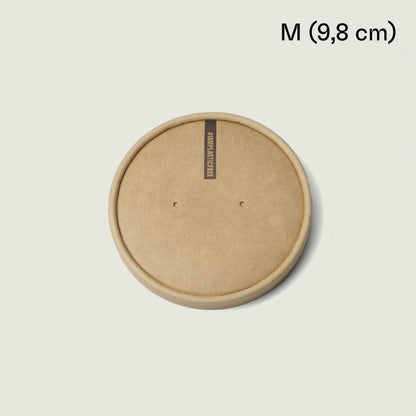 Coperchi di carta kraft per vaschette da minestra (marrone)