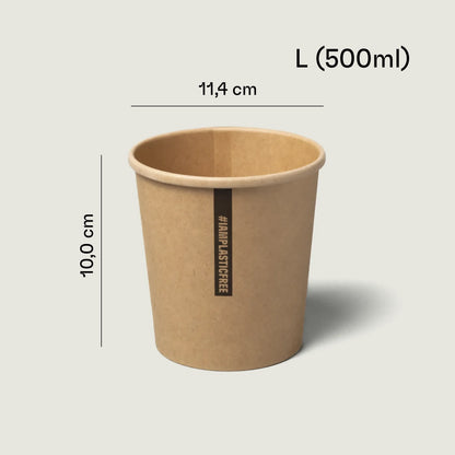 Suppenbecher aus Kraftpapier (braun)