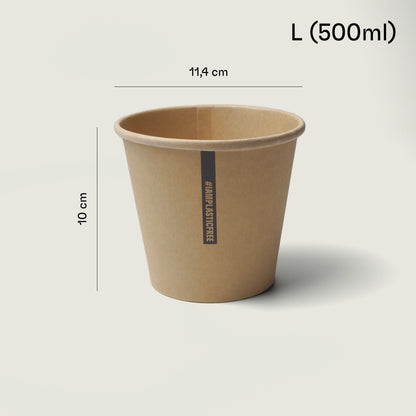 Suppenbecher aus Kraftpapier (braun)