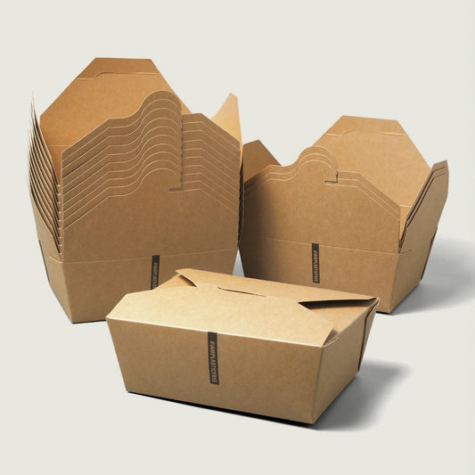 Rechteckige Takeaway-Box aus Kraftpapier (braun)