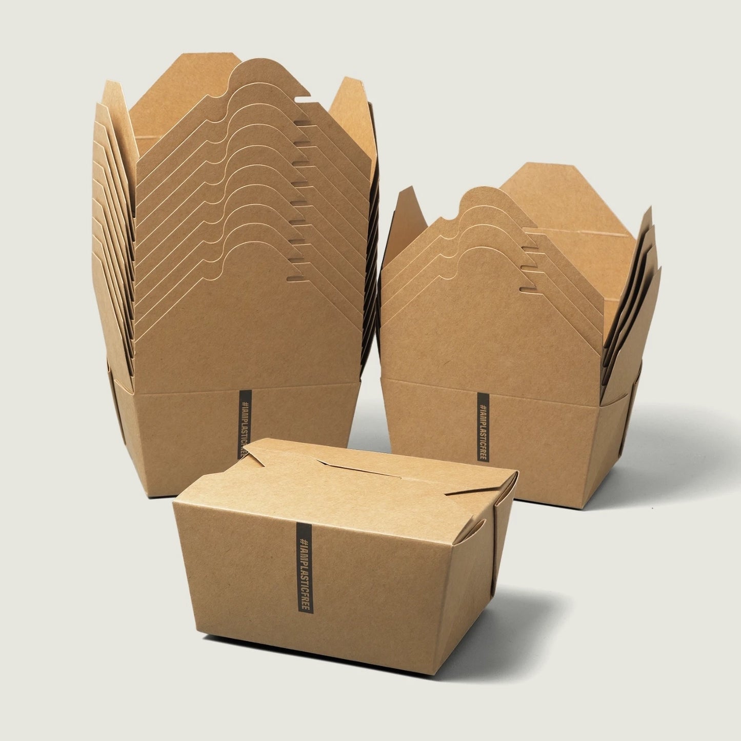 Rechteckige Takeaway-Box aus Kraftpapier (braun)