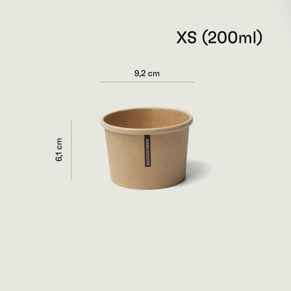 Soup Cup for Takeaway Hot Dishes (brown)